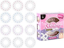 12 Sheets Bedazzler Refill Gems, Colorful Hair Stamper Refill Bling Bling Gems 