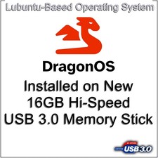 DragonOS Linux Live USB 3.0 16GB Ham Radio OS SDR - Software Defined Radio
