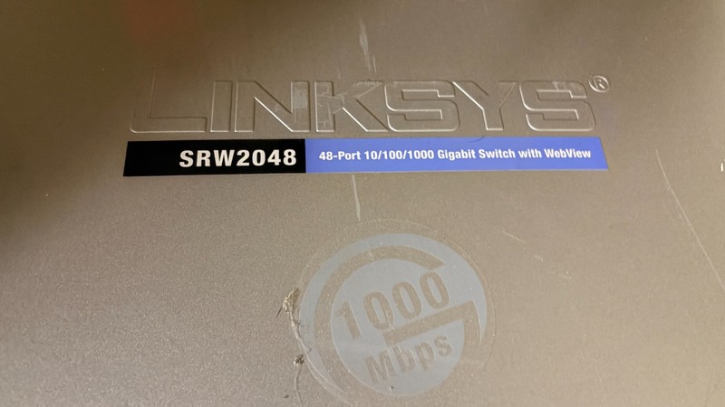 Linksys 48 Port 10/100/1000 Gigabit Switch with Webview SRW2048 with Power Cable