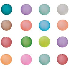 500Pcs 10mm Mixed Colors Frosted Glass Beads for Vibrant Jewelry Making