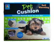 Self Warming Cushion For Cats, Dogs, Pets, 18"x25", Non-Slip, Washable, Soft