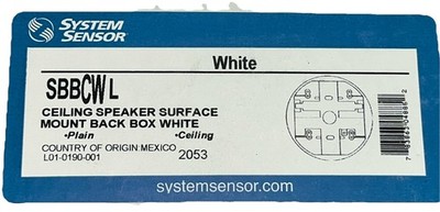 System Sensor SBBCWL Ceiling Speaker Back Box White