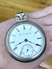 Antique 1890s Elgin Open Face Grade 74 Sz 18s 11J Model 5 Silver Pocket Watch