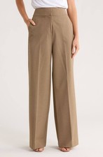 Calvin Klein Whitney Pant   Brown Check   Size 14W   NWT   119