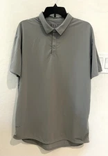 BYLT Polo Shirt Mens Light Gray Premium Basics Performance Short Sleeve Sz XL