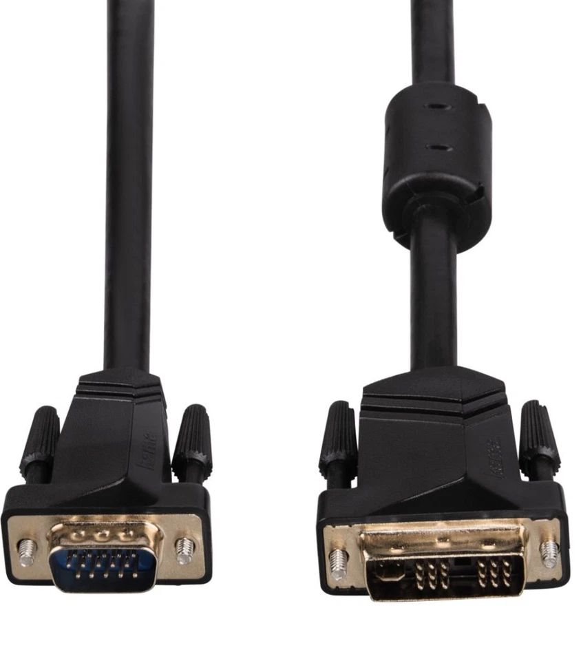 Hama 3m DVI-I auf S-VGA Adapter-Kabel DVI-Stecker auf HD SVGA Sub-D vergoldet - Bild 3 von 3