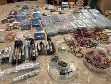 HUGE LOT Jewelry Making Supplies Beads, Charms, Wire More Glass Seed Bead..