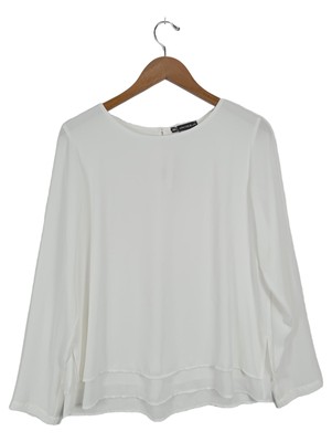 JANICE & JO Damen Hemdbluse Gr. 36/S Weiß Casual Langarm