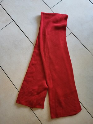 Damen Merino extrafine Schal 100% GOTS zertifizierte Merinowolle, rot, 160x40cm
