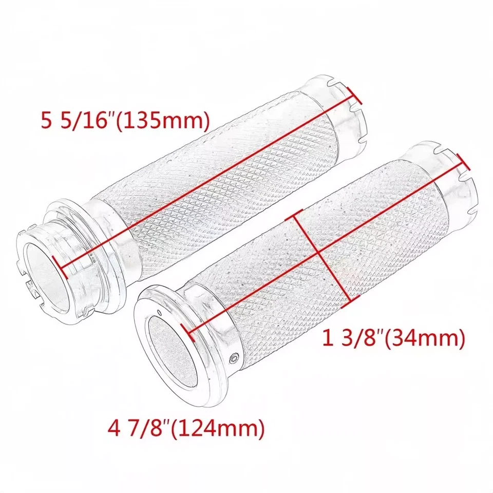 Motorcycle Handle Bar Hand Grips For Yamaha Harley Kawasaki Suzuki Choppers Foto 2 de 4