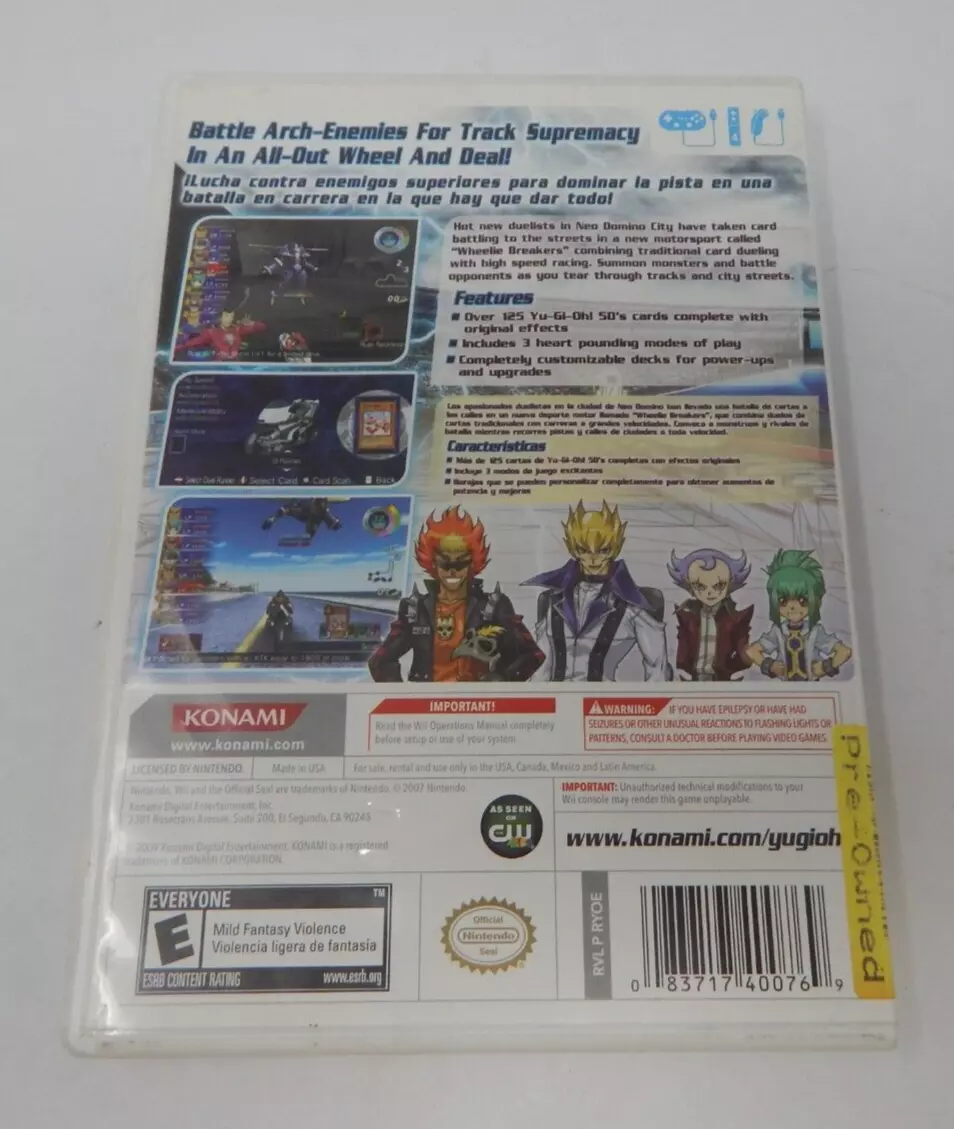 Yu-Gi-Oh 5D's Wheelie Breakers (Nintendo Wii, 2009) for sale online