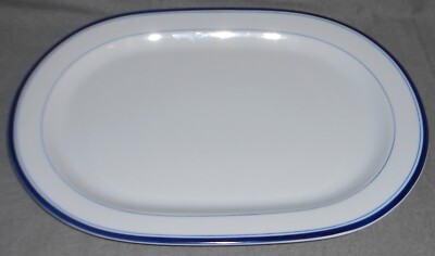 Crate Barrel BRASSERIE PATTERN Oval Serving Platter MADE IN