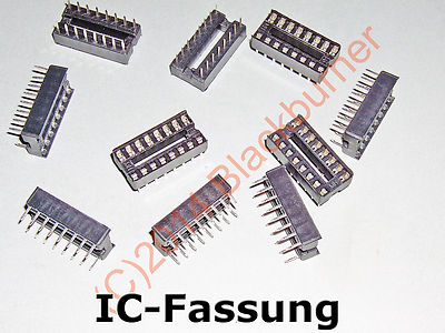 IC Fassung Sockel 16-Pin DIL DIP16 IC Socket PCB Mount Connector 2, 5, 10Stck.