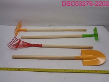 4 Pc. Hey Play KidS Garden Tool Set Child Safe Shovel, Rake, Hoe  Leaf Rake