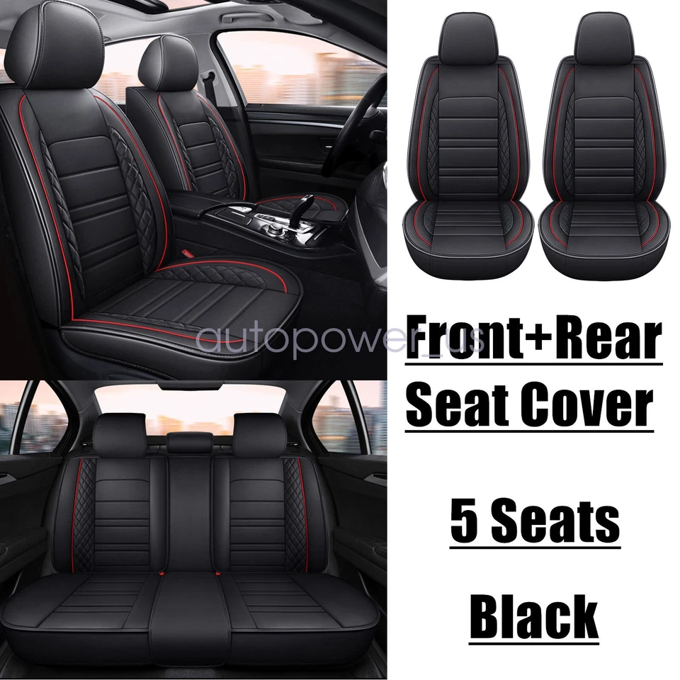 Car Seat Covers Full Set for Ford Explorer Sport Trac 2001-2010 PU Leather Black Foto 2 de 4