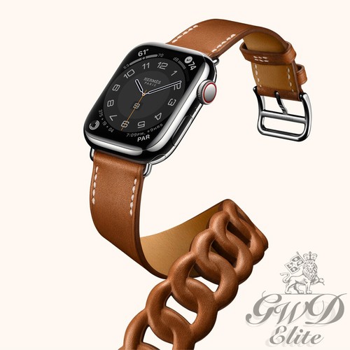Apple Watch Hermes Series 7 Fauve Barenia 45MM leather