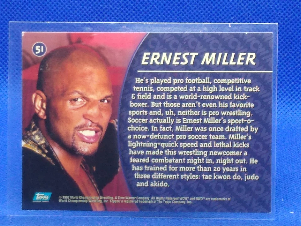 AUTOGRAPH Ernest Miller "The Cat" 1998 Topps WCW #51 - Image 2 of 2