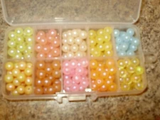 8mm 10 Color BLUE IRIDESCENT UV TROUT & STEELHEAD Bead Assortment Box 