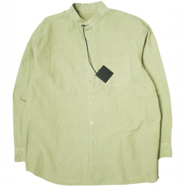yoko sakamoto 25SS Japan BAND COLLAR SHIRT YS-25SS-64 L MINT GREEN 
