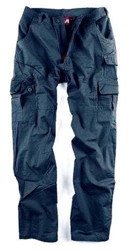 PANTALONI LUNGHI UOMO BRASCO BLU C/TASCONI TG L COTONE PANTALONE ESTIVO  LEGGERO | eBay