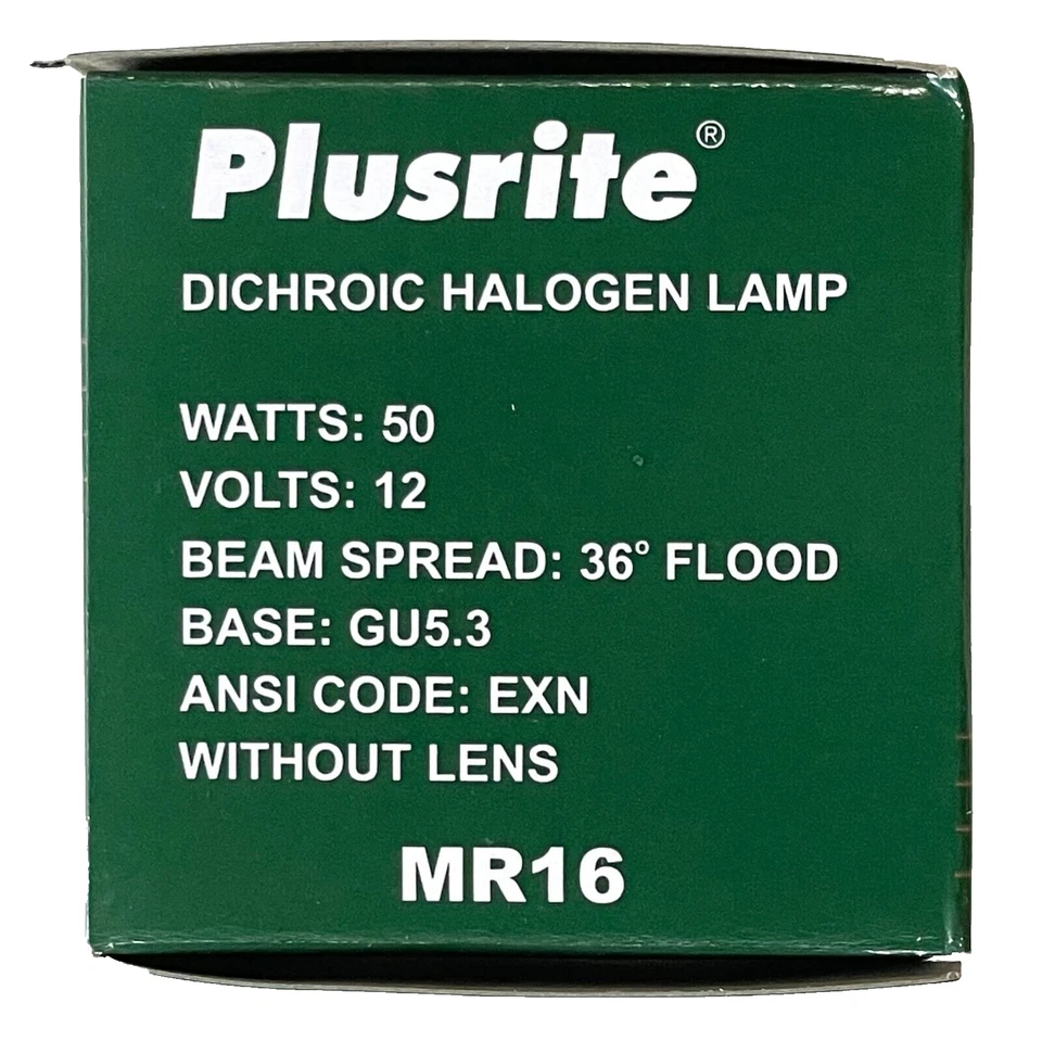 Plusrite MR16 X-LIFE/EXN 50W 12V MR16 Extra Long life Reflector Flood Bulb EXN - Image 3 of 4