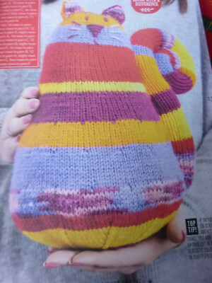 Strickmuster - für bunte Kätzchen Türstopper in UK - 7 Zoll groß - verwendet Versteck