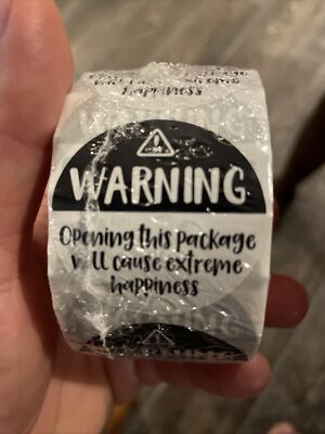 確認用になります♡ Warning opening this package may cause extreme happiness Sticker