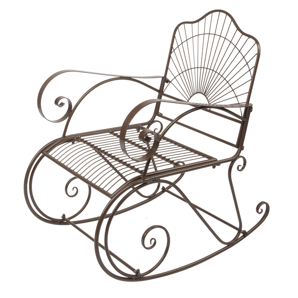 wrought iron glider chair