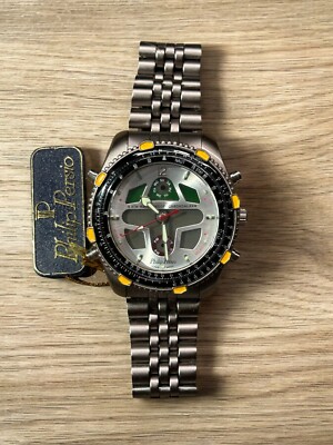 Men's Philip Persio IPS 90AAM0606 Watch Quartz Day Date Stainless New