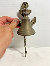 Vintage Nautical Solid Brass Anchor Ship Wall Mount 4" Door Bell