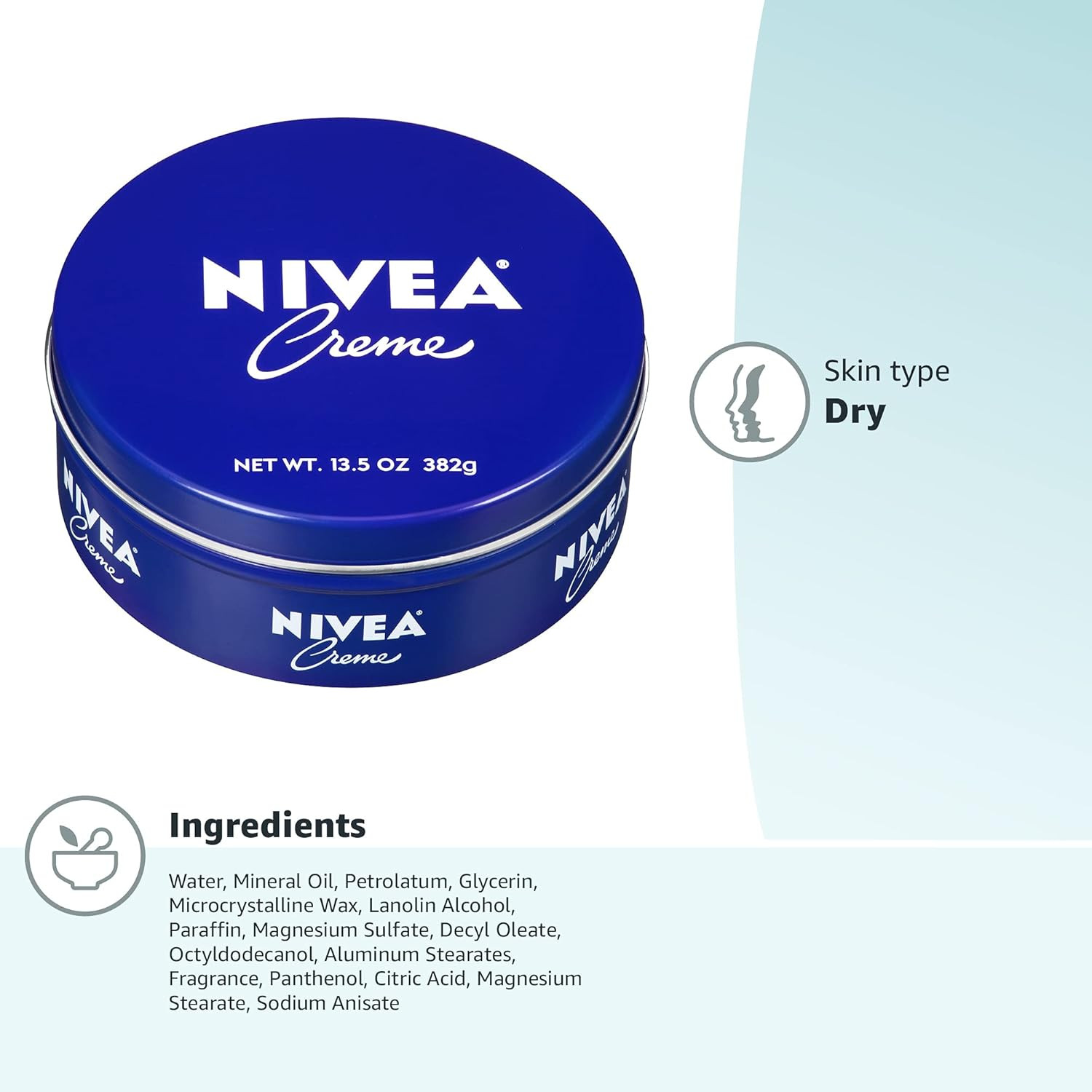 NIVEA Creme Body, Face and Hand Intense Moisturizing Cream, 13.5 Oz Tin