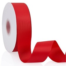 Red 1-1/2" X 50 Yards Solid Color Double Faced Grosgrain Ribbon for Gifts Wra...