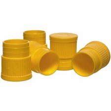 16mm Hollow Bottom Caps - Yellow (Case 10000)