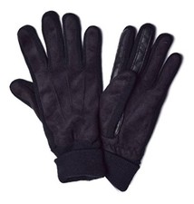  98 Isotoner Men'S Black Suede Smartouch Thermaflex Warm Winter Gloves Size M