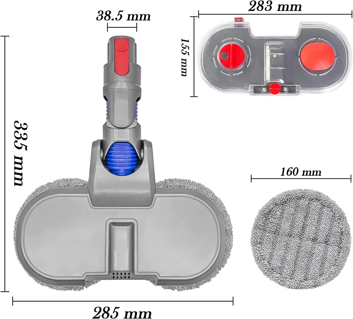 Mop & Vacuum attachment for Dyson V7 V8 V10 V11 V15 Gen5detect & Outsize