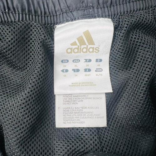 Pantalones deportivos Adidas para hombre negros verdes neón amarillos a rayas vintage Y2K XL - Imagen 4 de 9