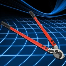 23" High Leverage Cable Cutter w/Rubber Grip Tough Wires Steel Rope Cutting Tool