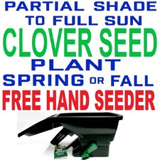 FREE Hand Grass Seed Seeder Red White Crimson CLOVER WHITETAIL FOOD PLOT SEED