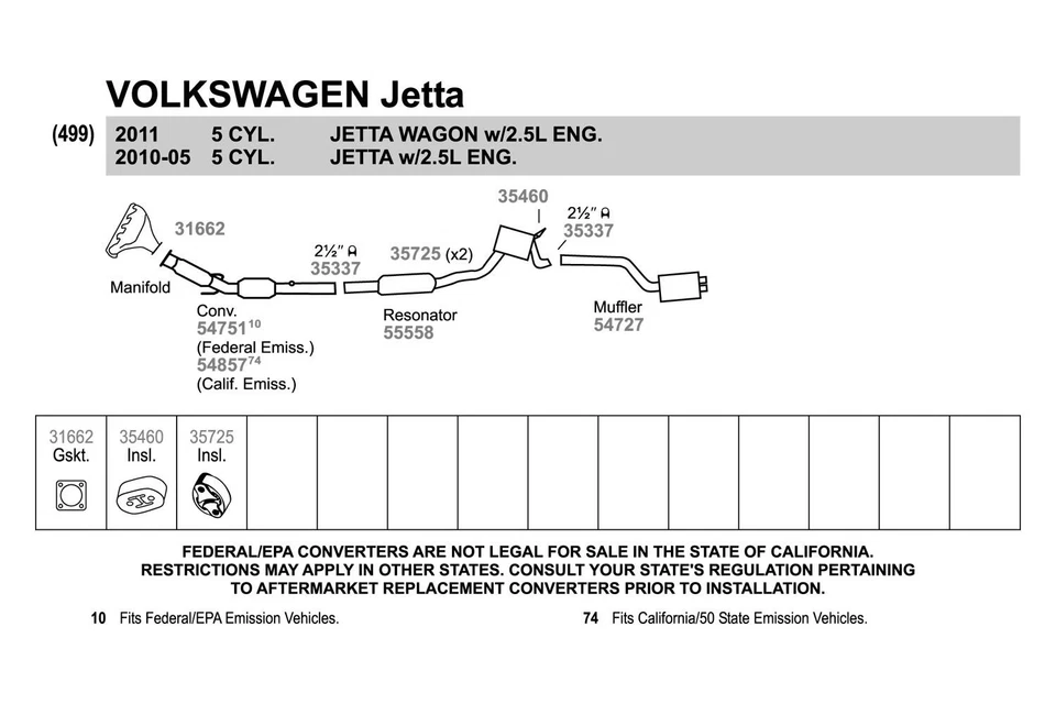 For Volkswagen Jetta 05-14 Stainless Steel Round Aluminized Resonator Assembly Foto 2 de 2