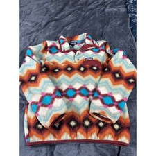 Patagonia Synchilla Fleece Pullover Retro Aztec Pattern Snap T Size S