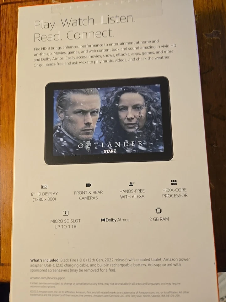 Amazon Fire HD 8 (12th Generation) 16GB, Wi-Fi, 8 inch - Black - Image 2 of 3