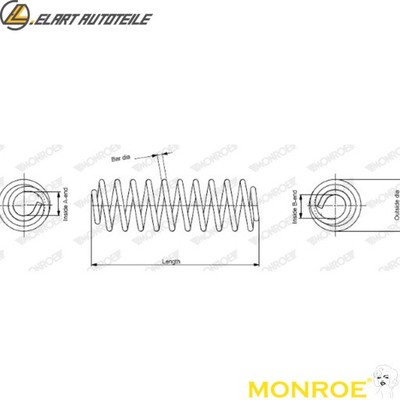 SUSPENSION SPRING SP3283 FOR VW NEWBEETLE/BORAI/GOLFIV SEAT LEON/TOLEDOII 1.9L 4cyl