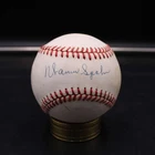 Warren Spahn Signed Rawlings ONL Baseball Braves Autograph ZJ23088