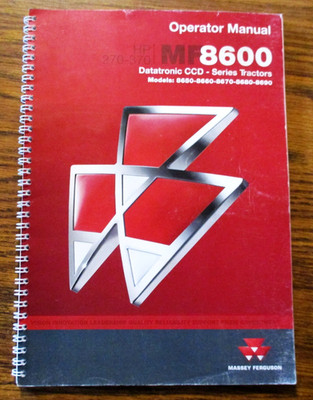 Massey Ferguson 8650 8660 8670 8680 8690 Tractor Datatronic Operator Manual 8600