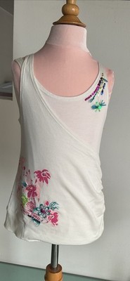 KENZO DESIGNER GIRL SZ 10 YR WT KNIT TOP/ SCREE PRINT & SEQUINS COTTON BLEND NWT