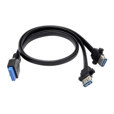 XMSJSIY USB 3.0 Front Panel Cable Motherboard 19/20pin Cable to USB Female