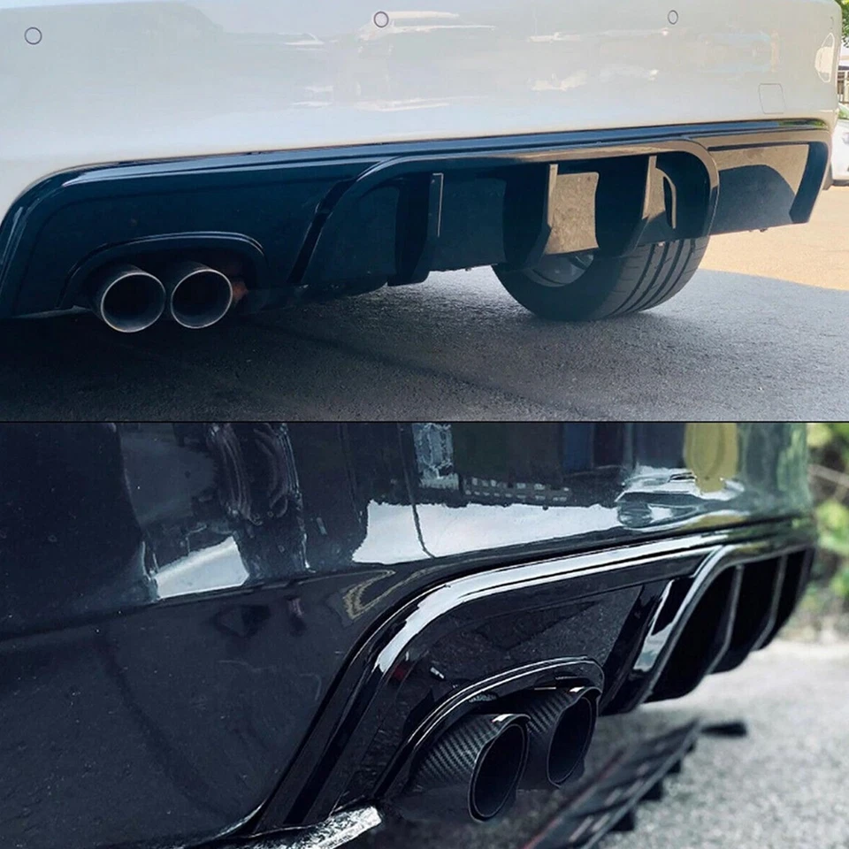 For 07-13 BMW 1 Series E82 125i 135i M Sport Carbon Fiber Look Rear Diffuser Lip - Image 2 of 4