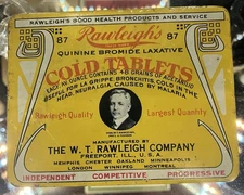 Vintage/Antique Rawleigh’s Cold Tablets Tin Good Health Products Great Condition