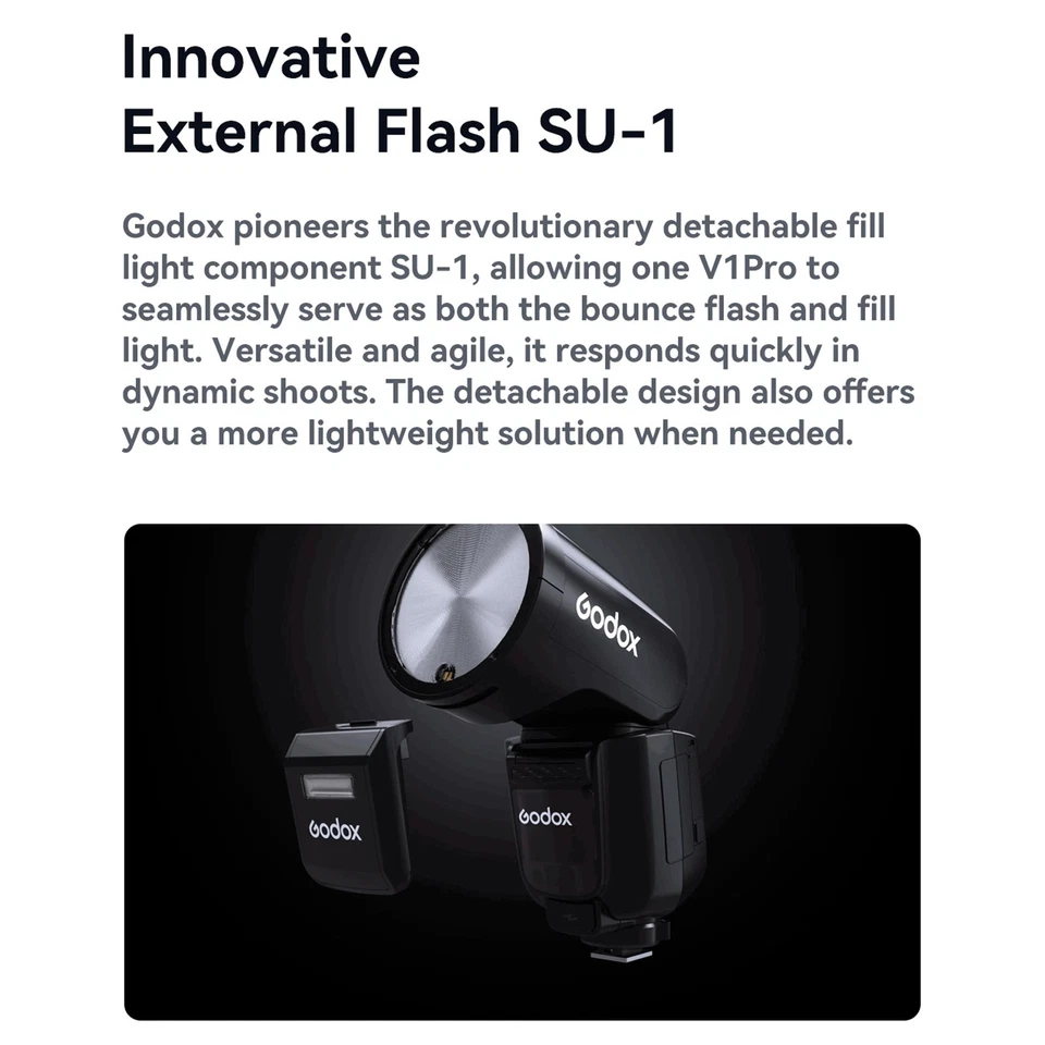 A-GODOX V1 PRO S 2.4G Wireless Camera Flash 1/8000s HSS 1.3s Recycle Time With - Image 2 of 4