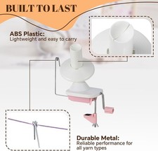 Yarn Ball Winder for Crocheting, Hand-Operated Yarn Ball Winder with Anti-Sli...